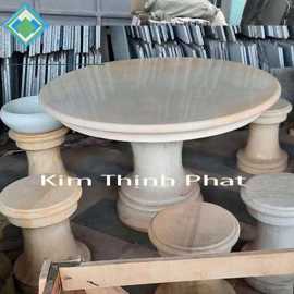 Mặt bàn đá hoa cương tự nhiên marble kem