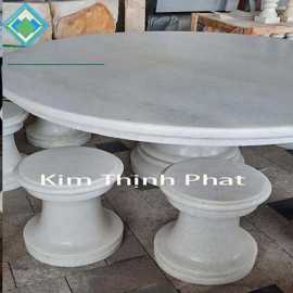 Mặt bàn đá hoa cương tự nhiên marble xám trắng