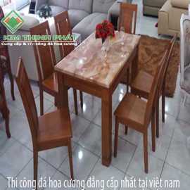 Mặt bàn đá hoa cương marble đỏ