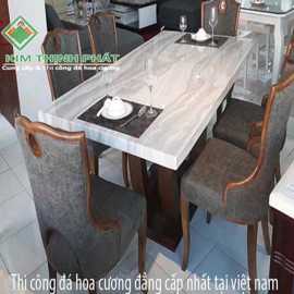 Mặt bàn đá hoa cương marble kem sữa