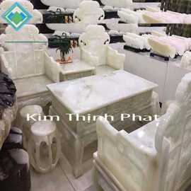 Mặt bàn đá hoa cương marble kem trắng