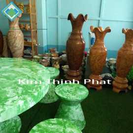 Mặt bàn đá hoa cương marble xanh vân mây